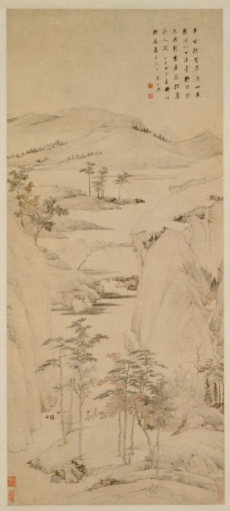 图片[1]-Chart axis of the distant mountains in the autumn forest-China Archive